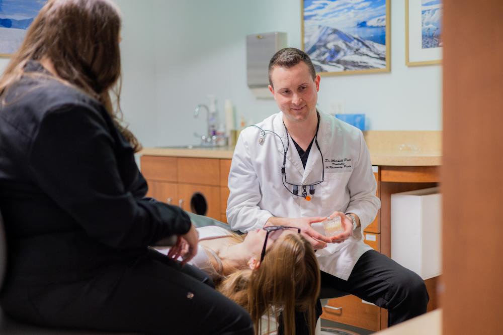 Dr. Mitchell talking with a patient, west chester oh