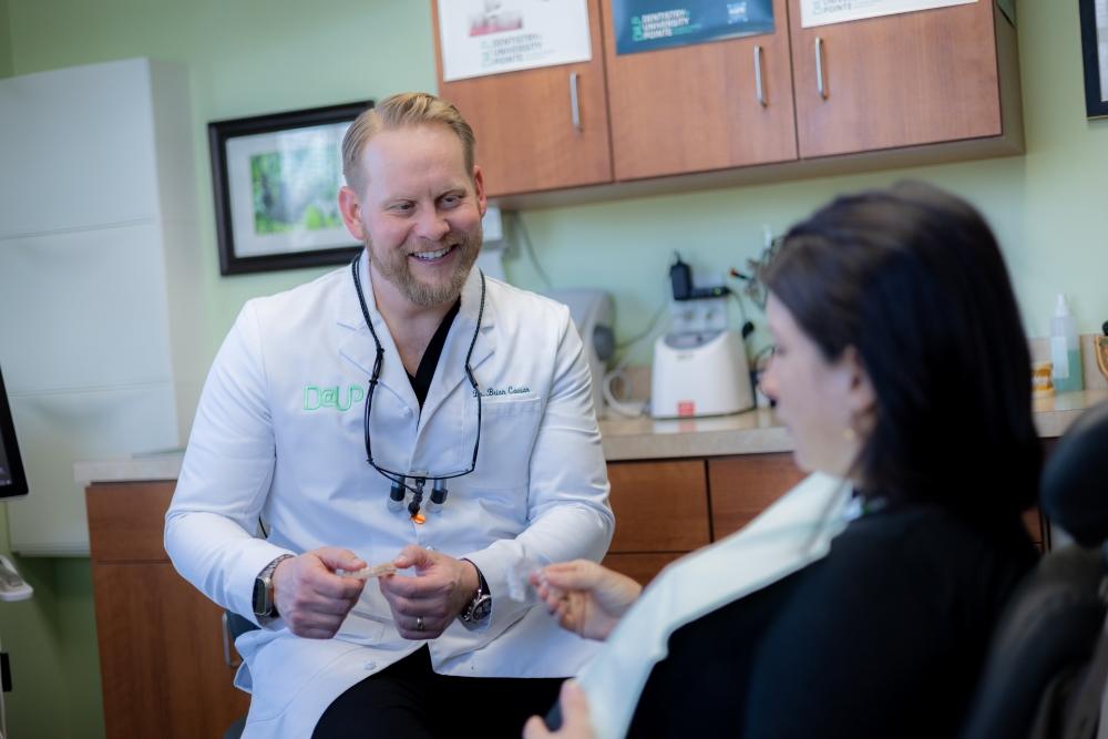 Patient talking to Dr. Caesar, west chester oh