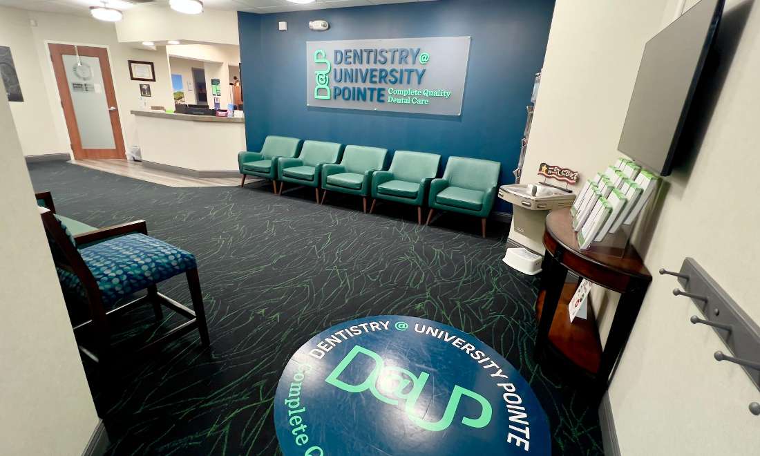 Patient waiting room at dentistry @ university pointe, west chester oh
